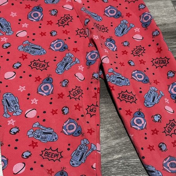 Spotted Zebra Star Wars Pink Leggings Sz. S (6/7) - Picture 4 of 5